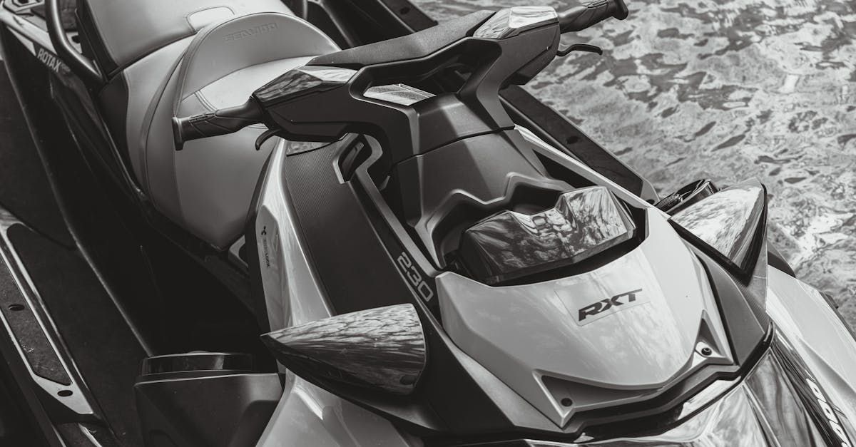 jet ski black and white